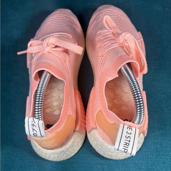 Adidas NMD_R1 Primeknit Clear Orange Women sneakers size 6.5 - Picture 6 of 8